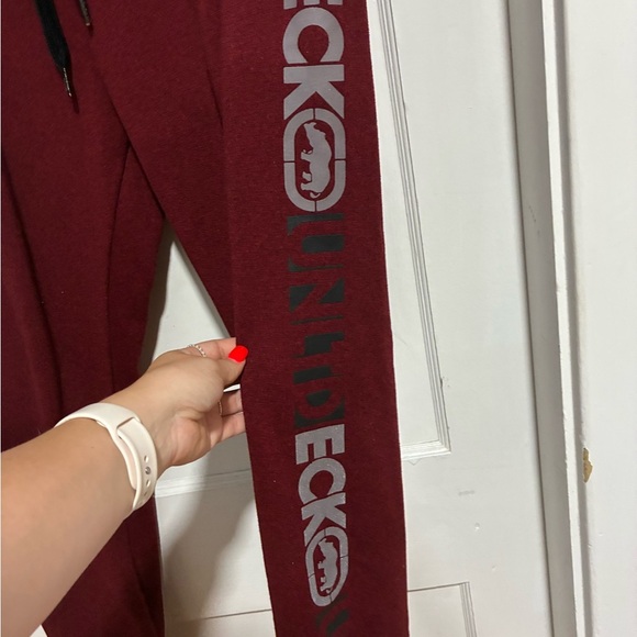 Ecko Unltd Men's Burgundy Joggers Size XL - Picture 2 of 7